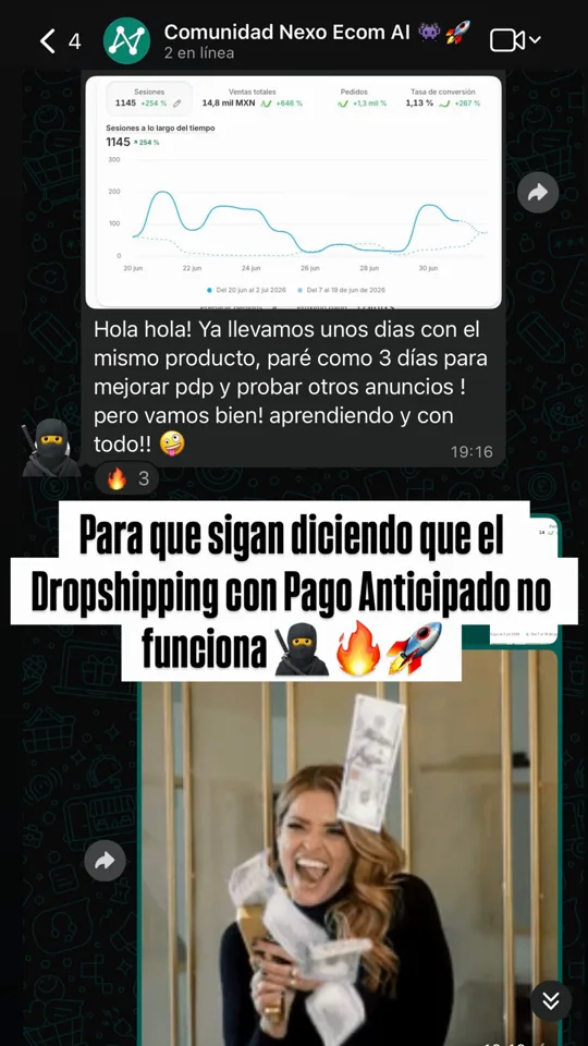 Estudiante de México con 14.800 pesos en ventas y 1.145 sesiones