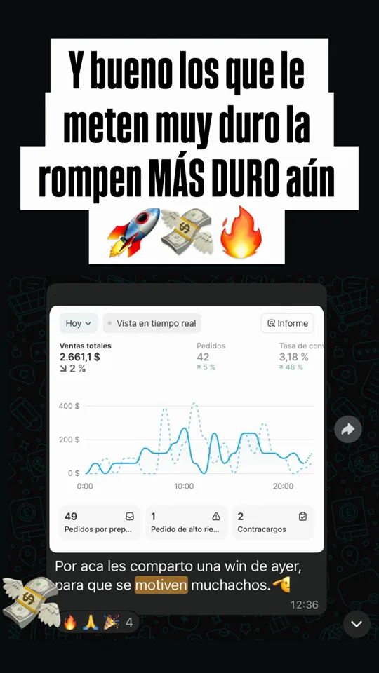 Estudiante con 2.661 dólares y 42 pedidos en una sola jornada