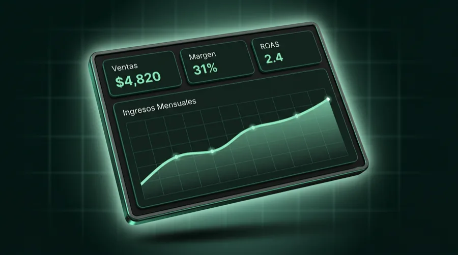 Dashboard de métricas de la tienda en tiempo real